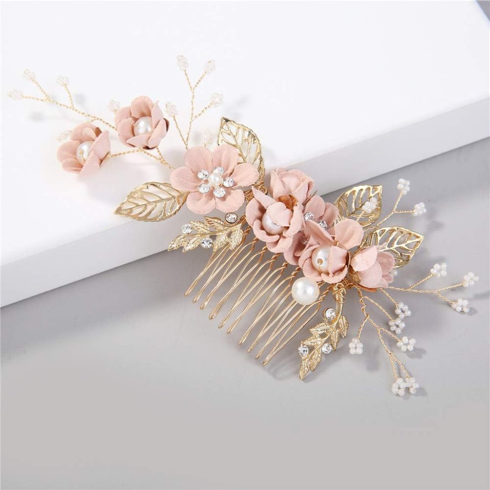 Hair Accessories Vintage Bridal Clips Flowers Pink